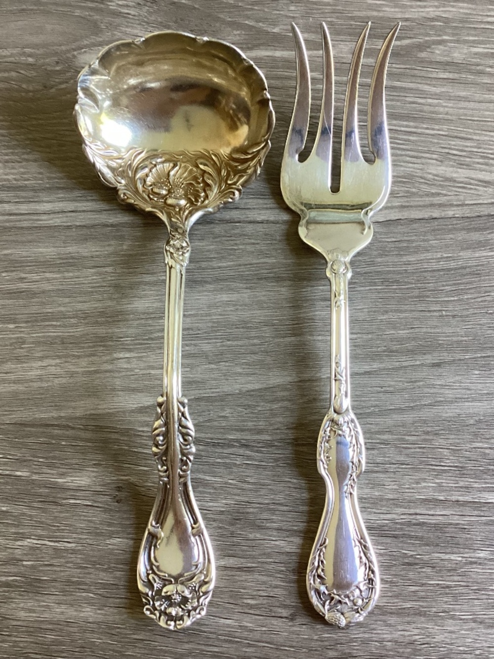 Antique Silver Plated Serving Utensils Lot Of 2 WM A Rogers A1 & S H Co Quadrupl